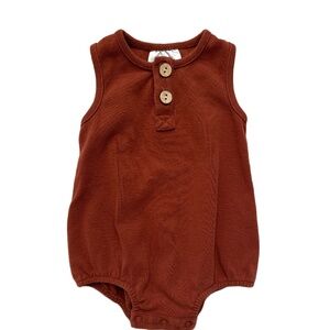 Mebie Baby Burnt Orange Bubble Romper